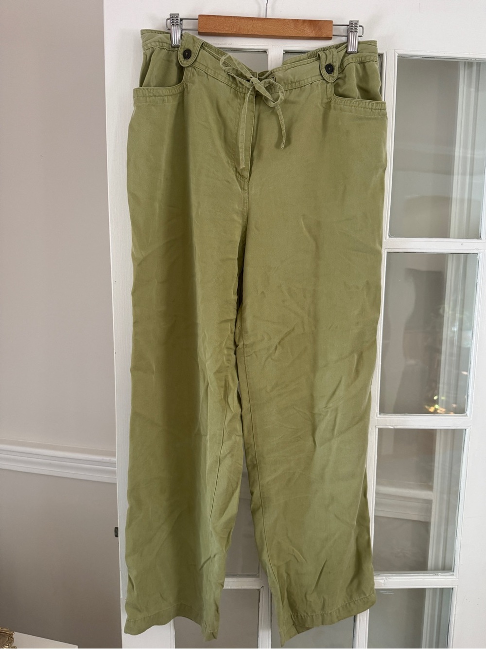 JM Collective Olive Green Casual Drawstring Pants